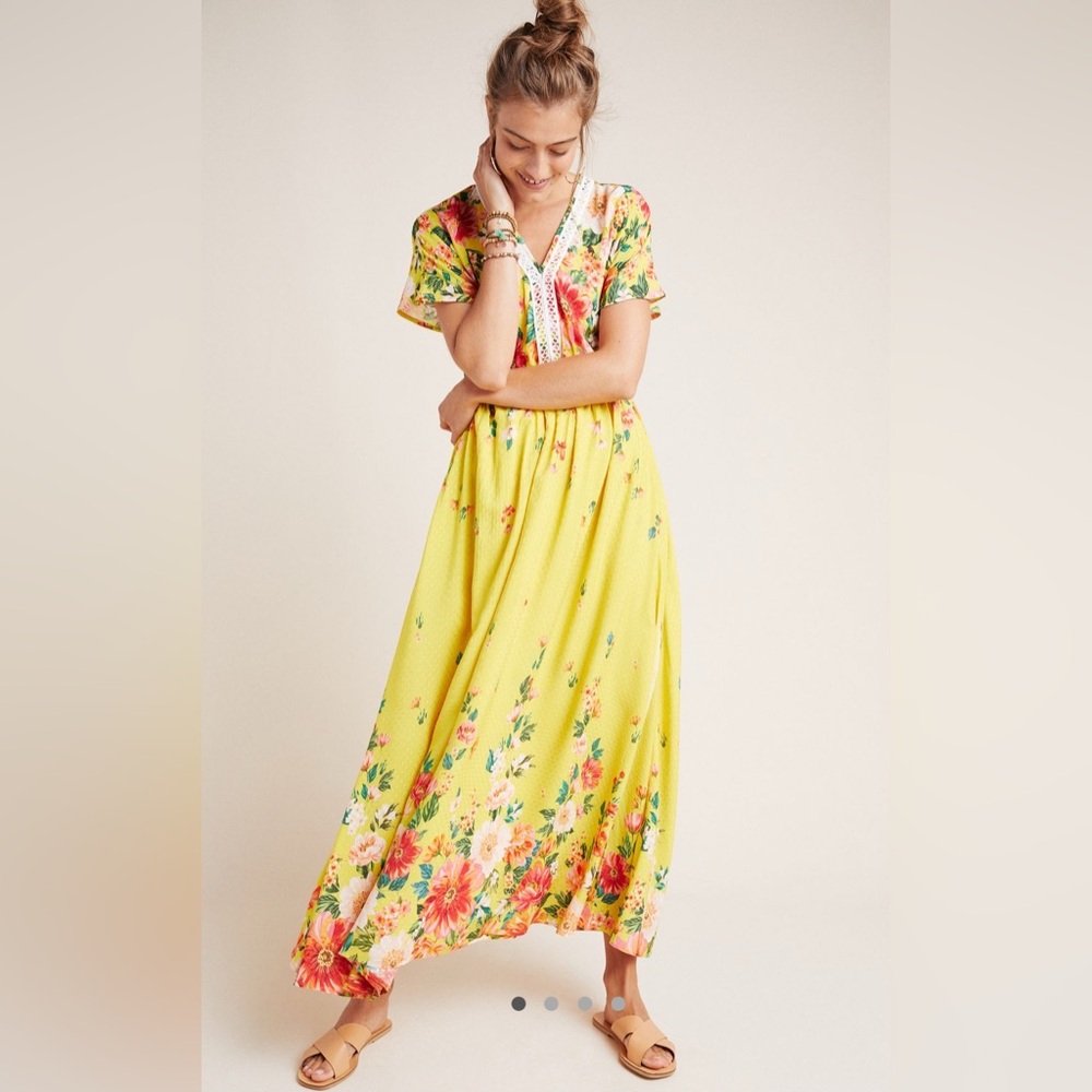 Farm Rio/Anthropologie Samara Floral Maxi Dress